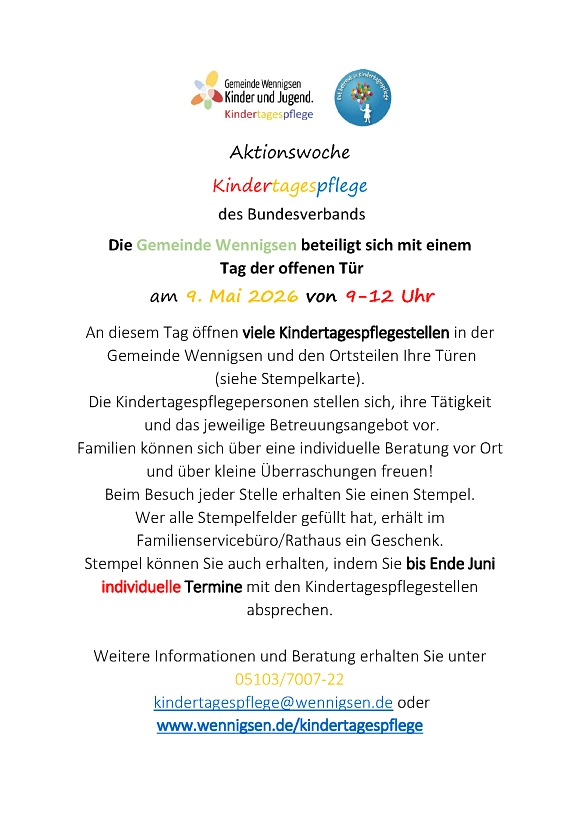 Aktionswoche Plakat KTP Aktionswoche Plakat KTP © Gemeinde Wennigsen (Deister)