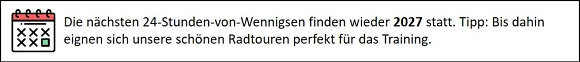 Save the date: 24-Stunden-von Wennigsen 2027&nbsp;&copy;&nbsp;Gemeinde Wennigsen (Deister), Icon von Freepik (www.freepik.com)