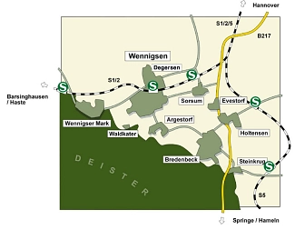 Verkehrsnetz&nbsp;&copy;&nbsp;Gemeinde Wennigsen (Deister)